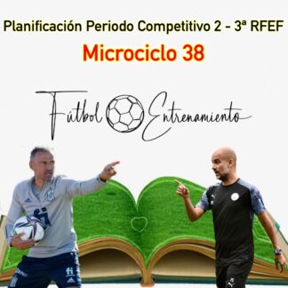 Planificación del Microciclo del Periodo Competitivo 2 con todas las sesiones con sus respectivos ejercicios de entrenamiento de un equipo de 3ª RFEF. www.futbolentrenamiento.com